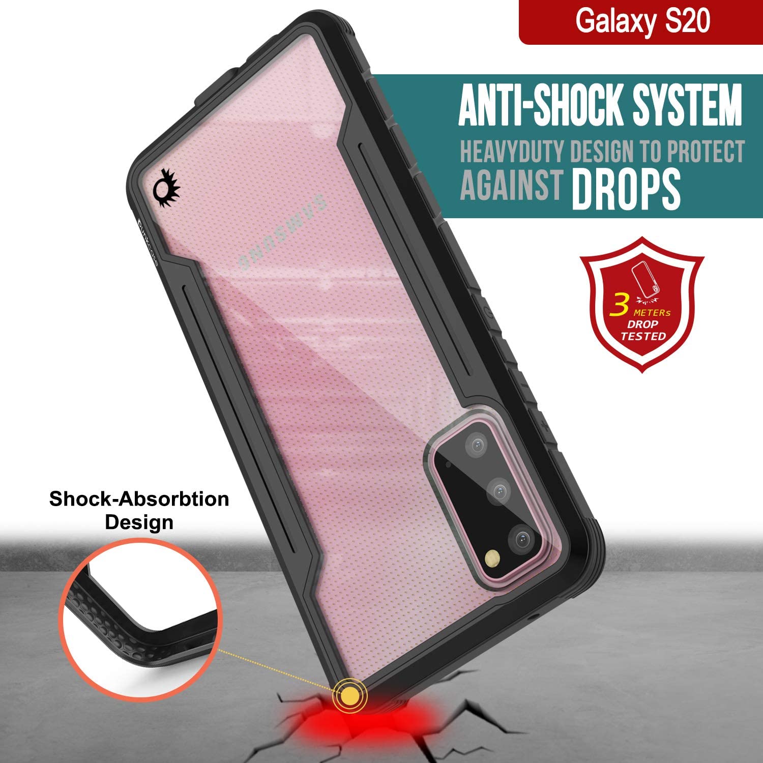 Punkcase S20 ravenger Case Protective Military Grade Multilayer Cover [Black]