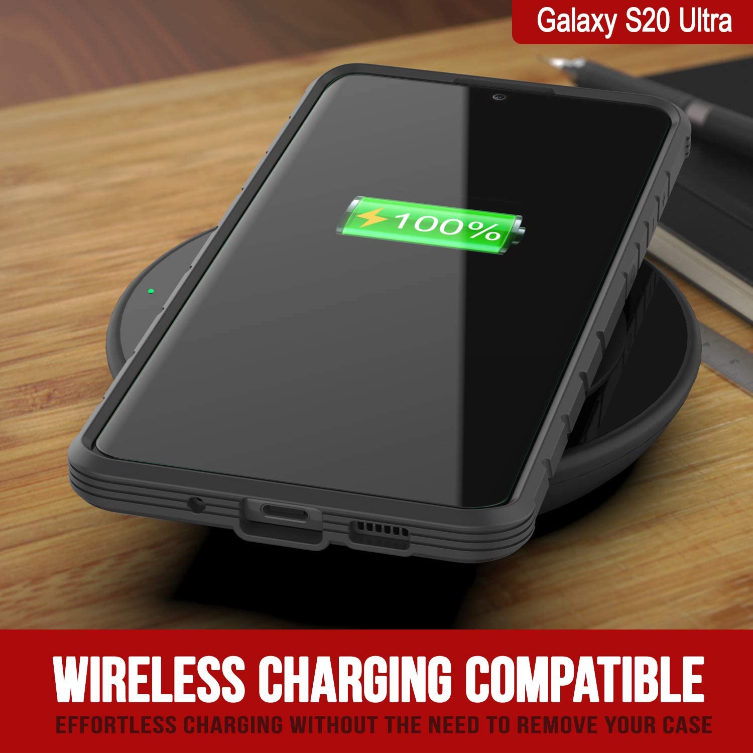 Punkcase S20 Ultra ravenger Case Protective Military Grade Multilayer Cover [Black]