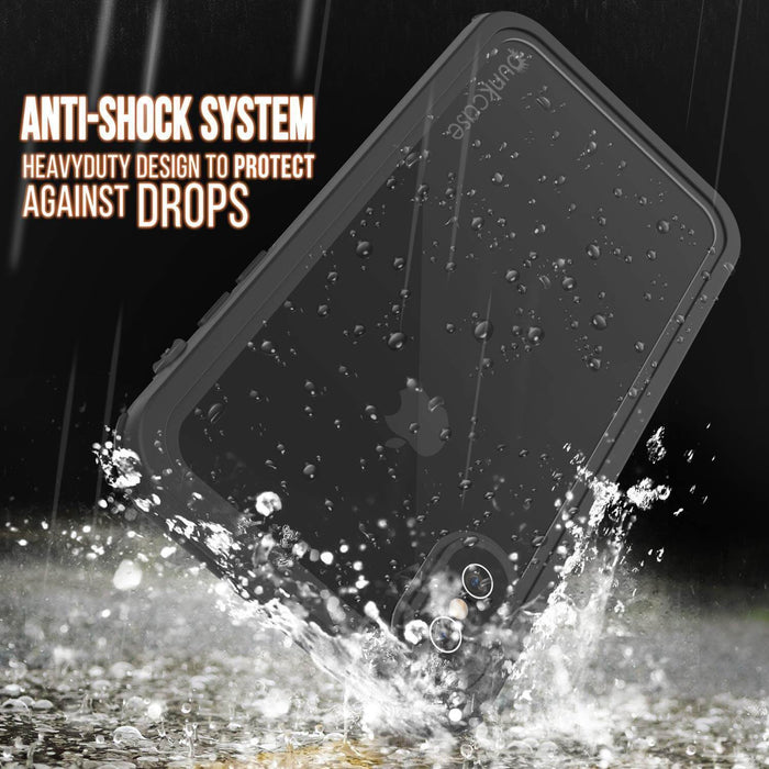 iPhone XS Max Waterproof IP68 Case, Punkcase [Black] [Rapture Series]  W/Built in Screen Protector