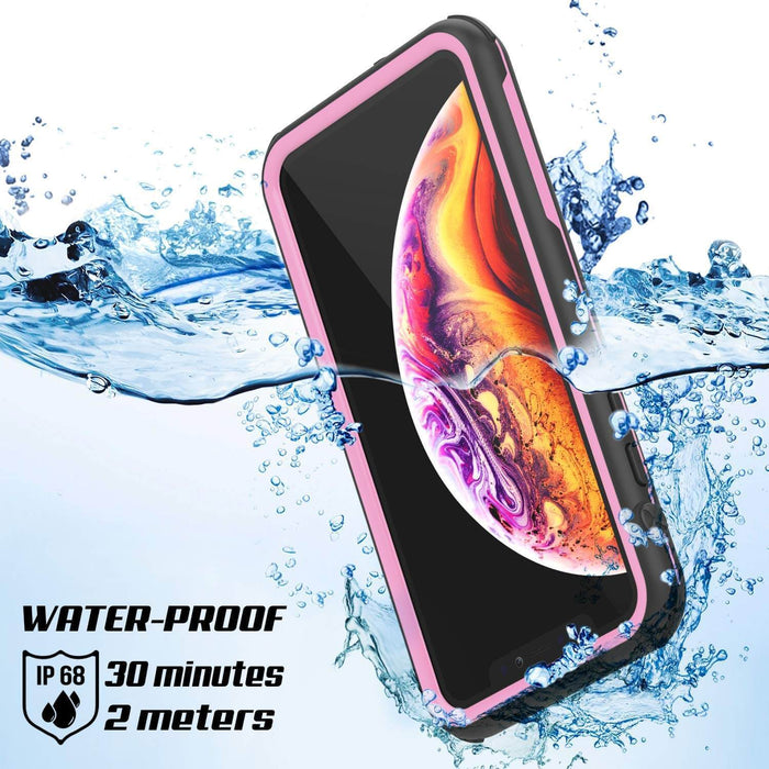 iPhone XS Max Waterproof IP68 Case, Punkcase [pink] [Rapture Series]  W/Built in Screen Protector