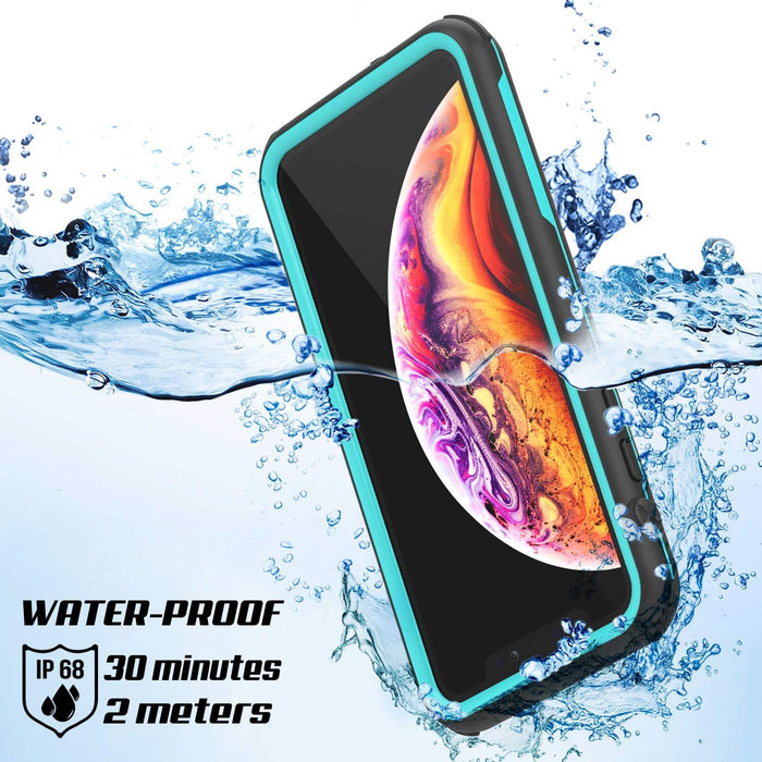 iPhone XR Waterproof IP68 Case, Punkcase [teal] [Rapture Series]  W/Built in Screen Protector