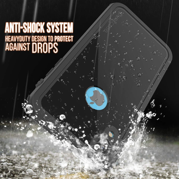 iPhone XR Waterproof IP68 Case, Punkcase [Shiny Black] [Rapture Series]  W/Built in Screen Protector