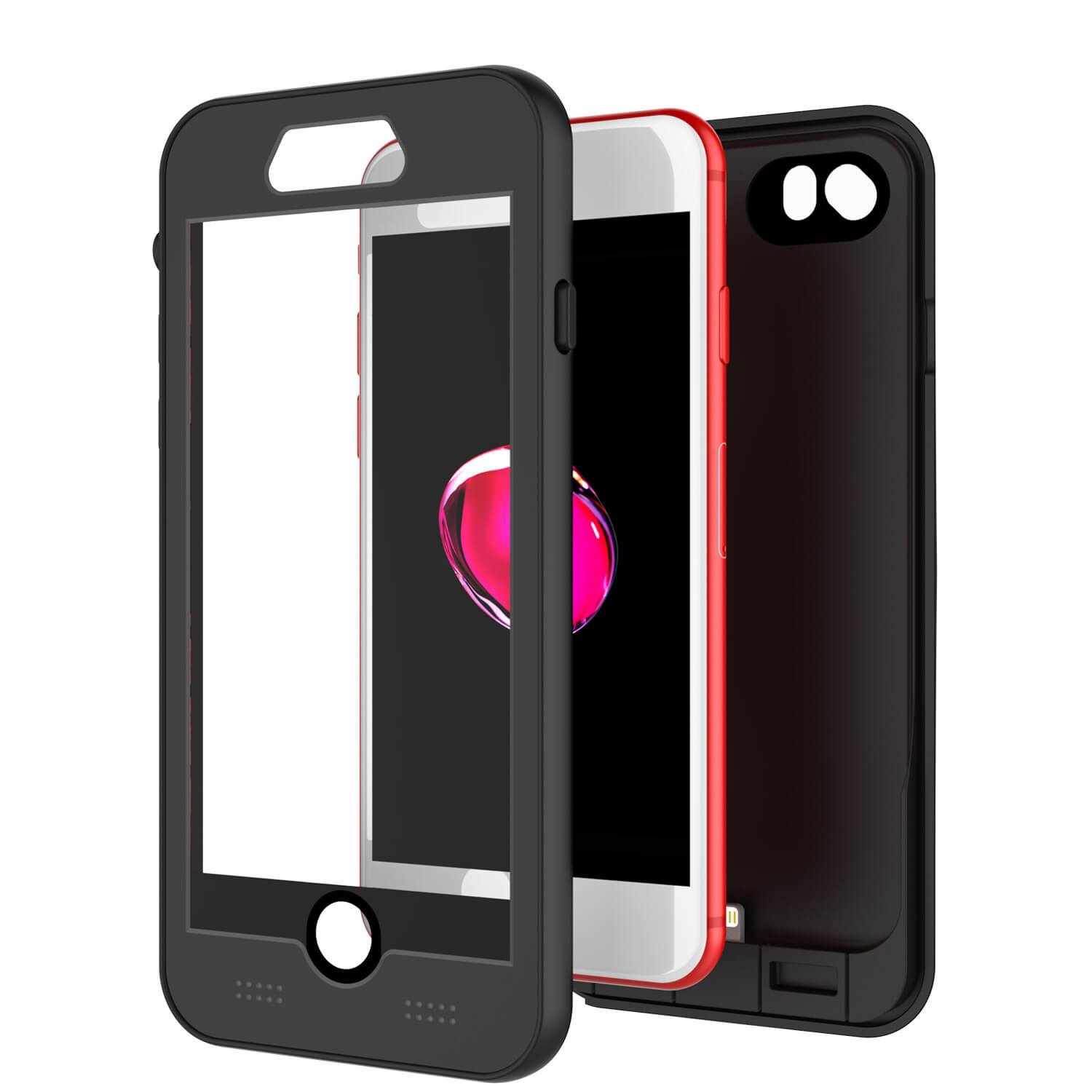 PunkJuice iPhone 7 Battery Case Black - Waterproof Slim Power Juice Bank with 2750mAh 