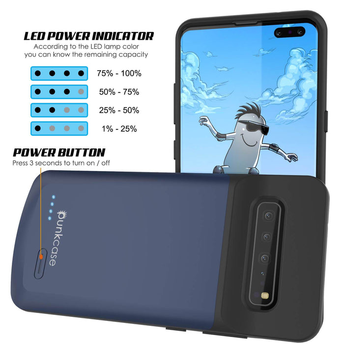 PunkJuice S10 5G Battery Case Reg. Blue - Fast Charging Power Juice Bank with 4700mAh