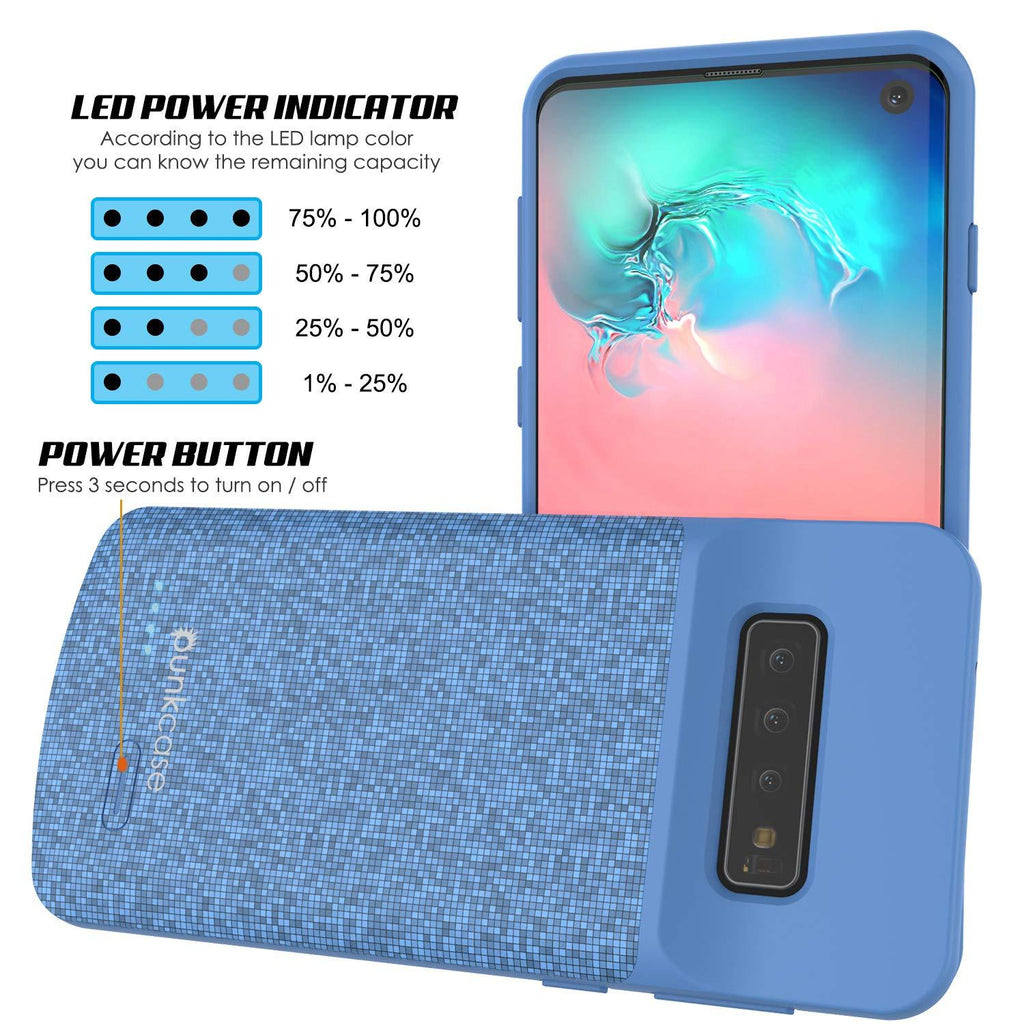 PunkJuice S10 Battery Case Blue - Fast Charging Power Juice Bank with 4700mAh 