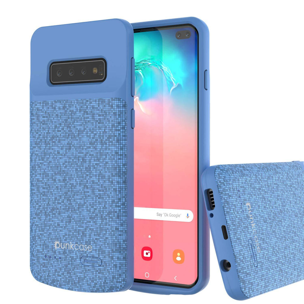 PunkJuice S10+ Plus Battery Case Blue - Fast Charging Power Juice Bank with 5000mAh (Color in image: Blue)
