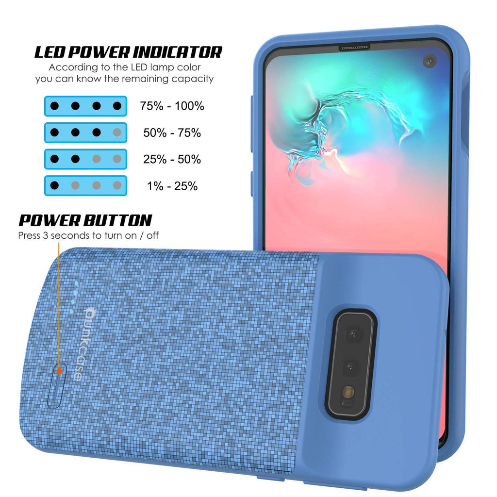 PunkJuice S10e Battery Case Blue - Fast Charging Power Juice Bank with 4700mAh 