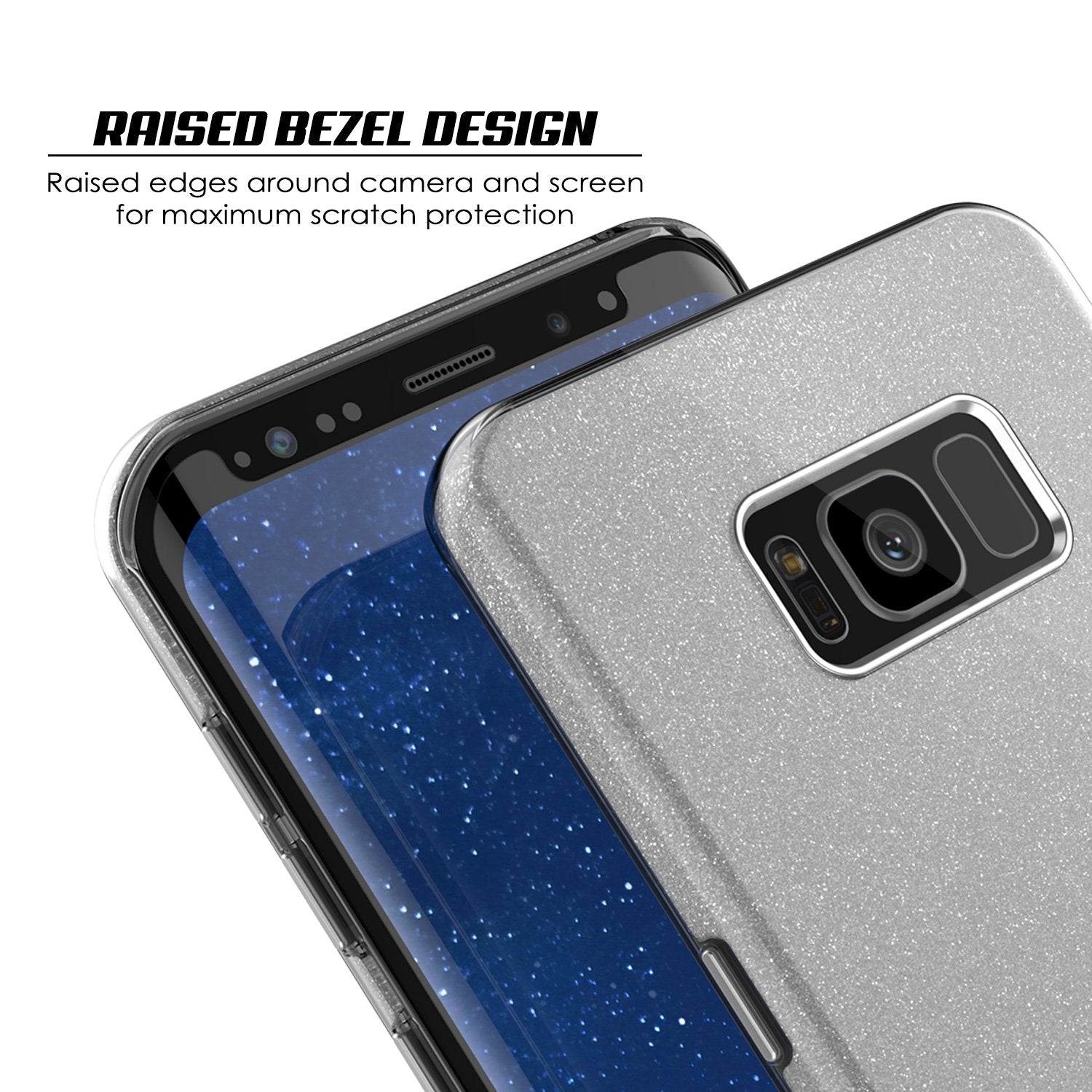 Galaxy S8 Case, Punkcase Galactic 2.0 Series Ultra Slim Protective Armor TPU Cover w/ PunkShield Screen Protector | Lifetime Exchange Warranty | Designed for Samsung Galaxy S8 [Silver] 