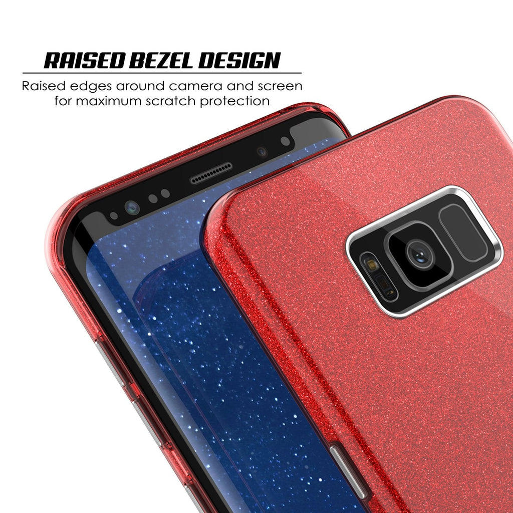 Galaxy S8 Case, Punkcase Galactic 2.0 Series Ultra Slim Protective Armor TPU Cover w/ PunkShield Screen Protector | Lifetime Exchange Warranty | Designed for Samsung Galaxy S8 [Red] 