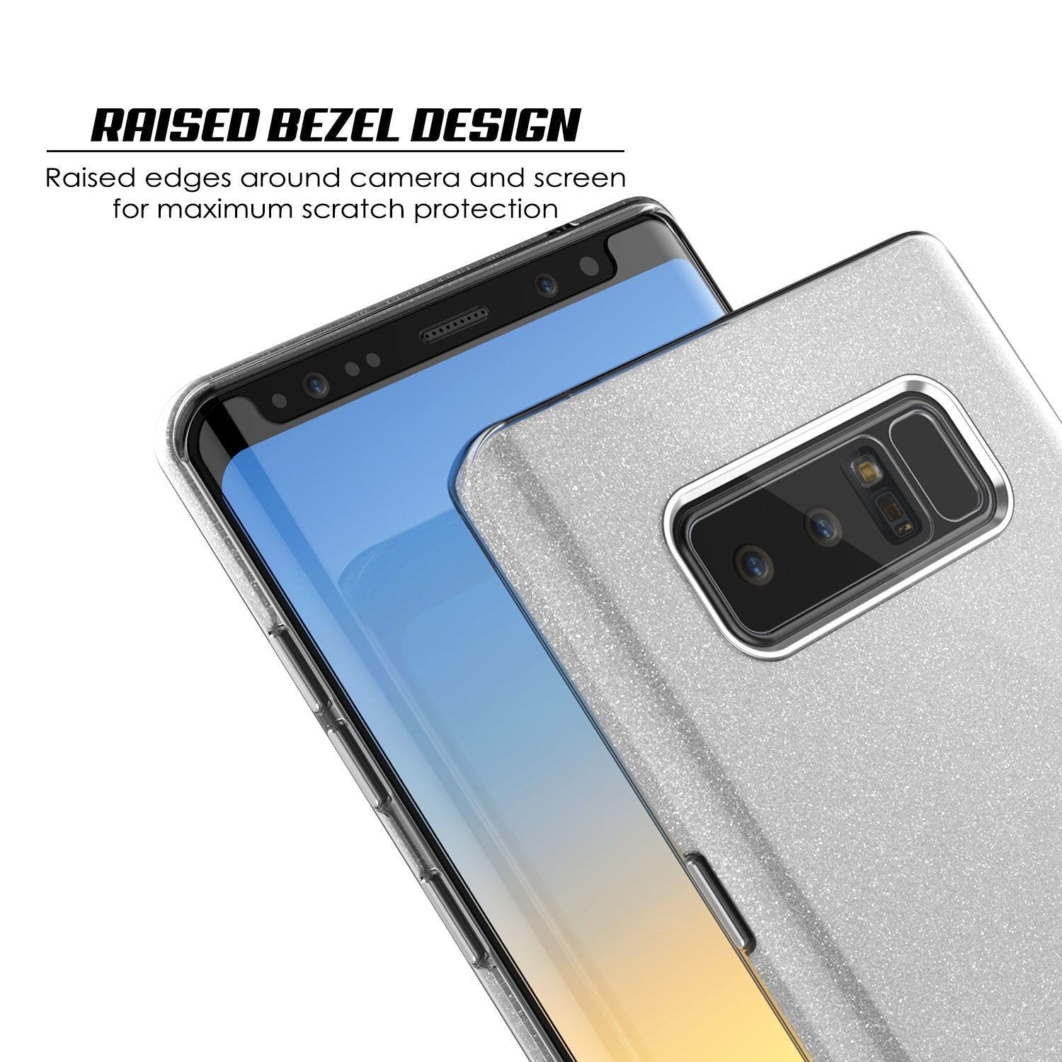 Galaxy Note 8 Case, Punkcase Galactic 2.0 Series Ultra Slim Protective Armor [Silver] 