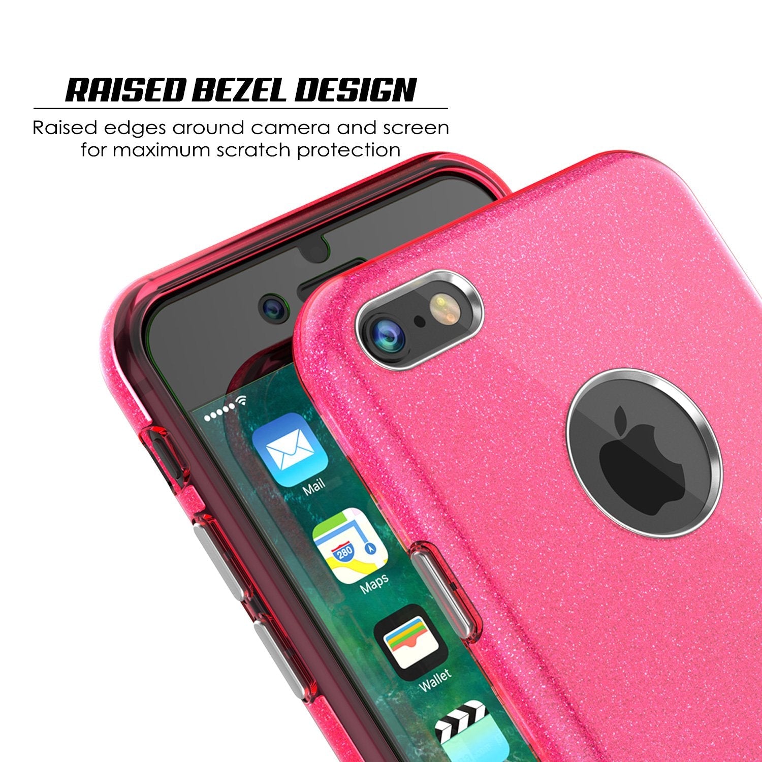 iPhone 8 Case, Punkcase Galactic 2.0 Series Ultra Slim Protective Armor TPU Cover [Pink] 