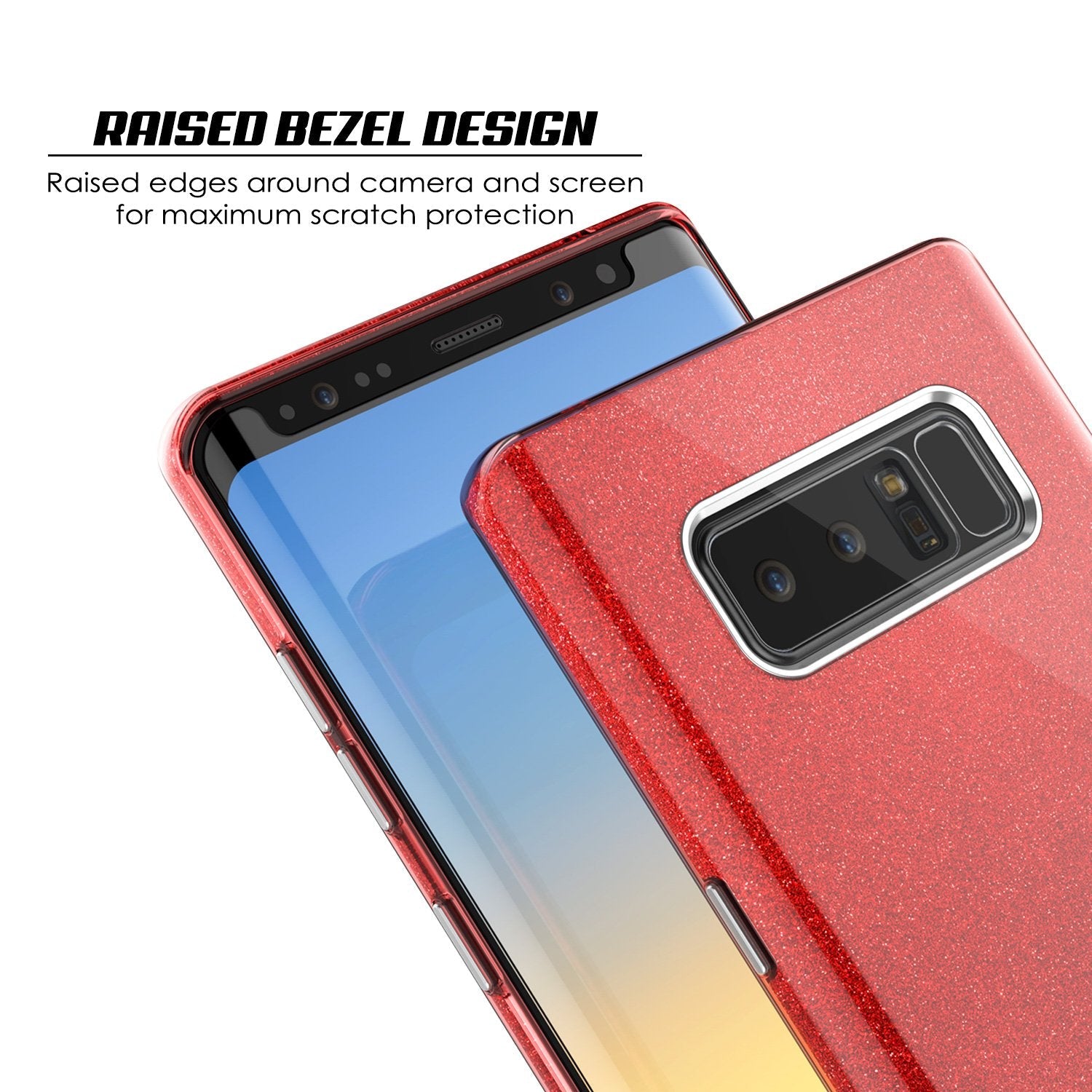 Galaxy Note 8 Case, Punkcase Galactic 2.0 Series Ultra Slim Protective Armor [Red] 