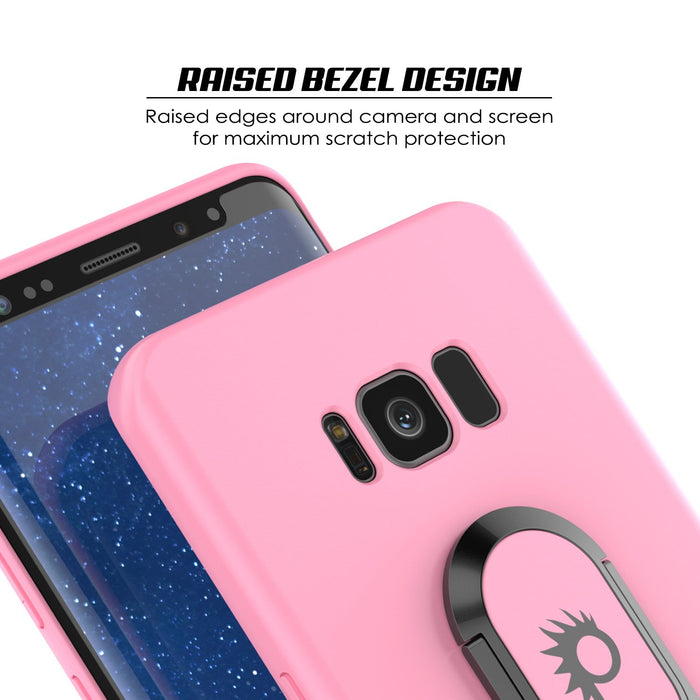 Galaxy S8 PLUS, Punkcase Magnetix Protective TPU Cover W/ Kickstand, Screen Protector [Pink]