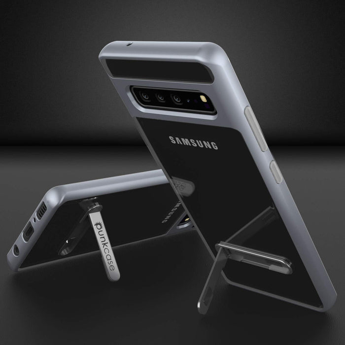 Galaxy S10 5G Case, PUNKcase [LUCID 3.0 Series] [Slim Fit] Armor Cover w/ Integrated Screen Protector [Silver]