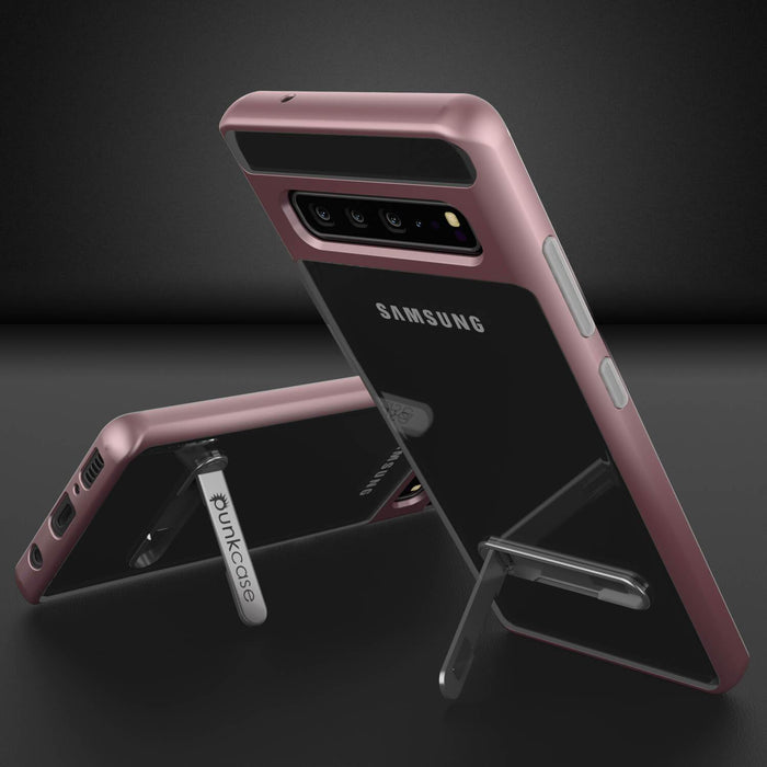 Galaxy S10 5G Case, PUNKcase [LUCID 3.0 Series] [Slim Fit] Armor Cover w/ Integrated Screen Protector [Rose Gold]