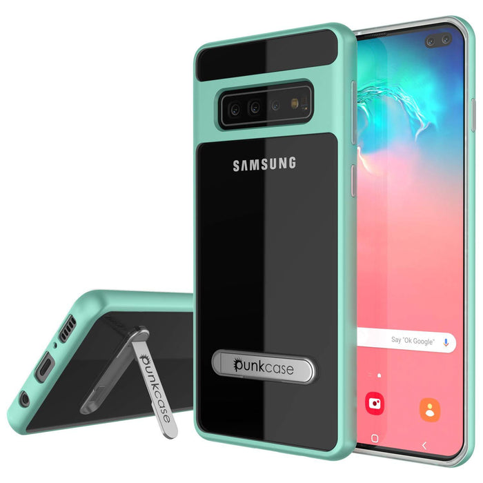 Galaxy S10+ Plus Case, PUNKcase [LUCID 3.0 Series] [Slim Fit] Armor Cover w/ Integrated Screen Protector [Teal]