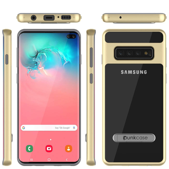 Galaxy S10 Case, PUNKcase [LUCID 3.0 Series] [Slim Fit] Armor Cover w/ Integrated Screen Protector [Gold]