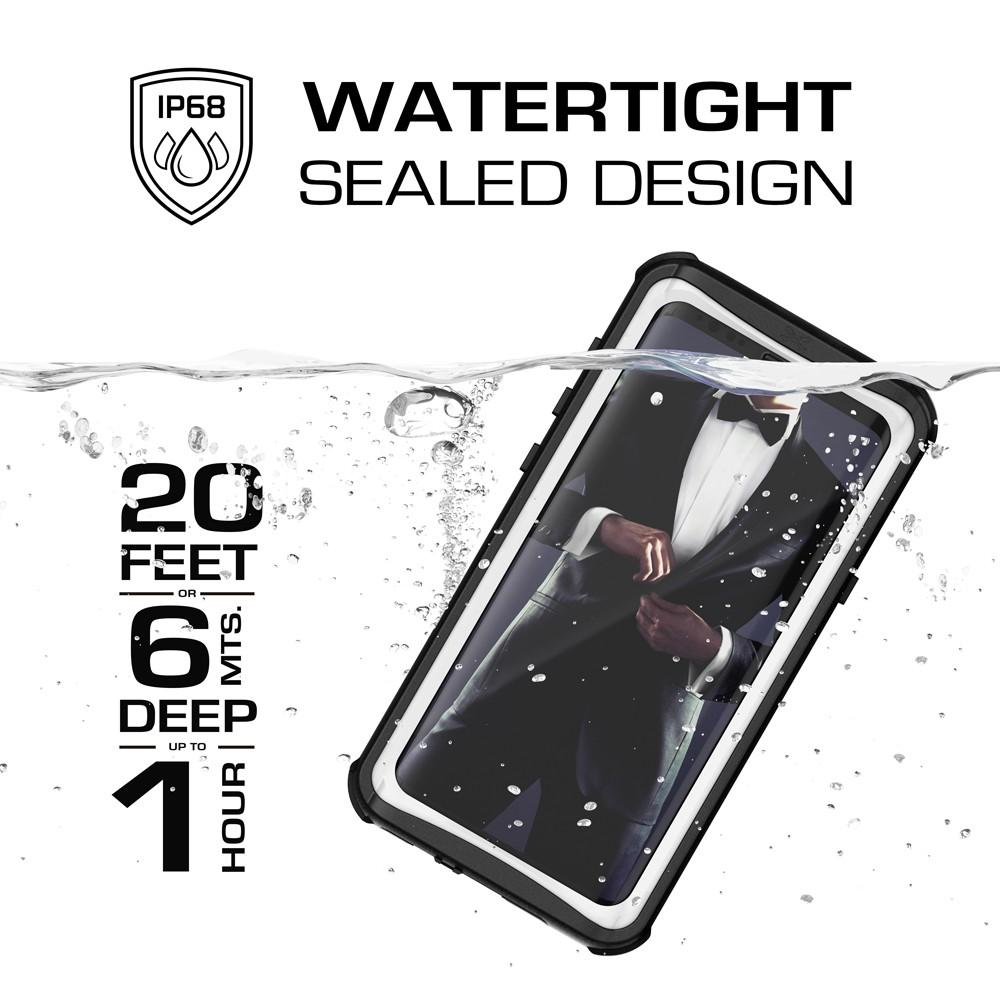 Galaxy S9+ Plus Rugged Waterproof Case | Nautical Series | [White] 