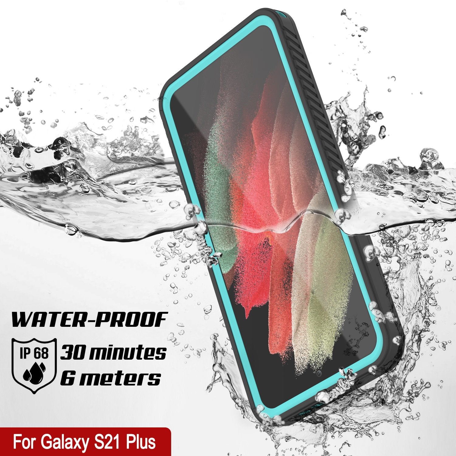 Galaxy S21+ Plus Water/Shock/Snowproof [Extreme Series]  Screen Protector Case [Teal]