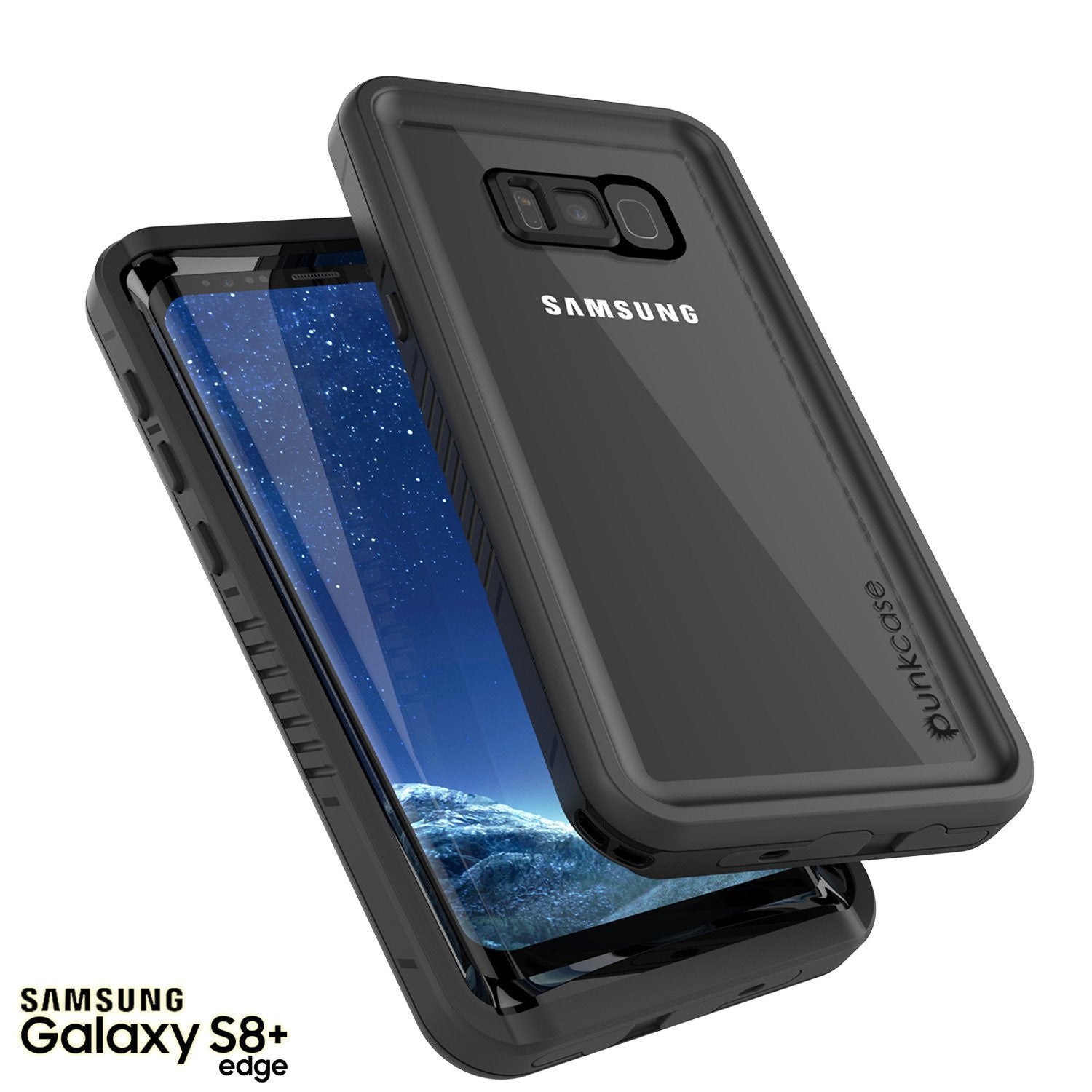 Galaxy S8 Plus Waterproof Case, Punkcase [Extreme Series] [Slim Fit] [IP68 Certified] [Shockproof] [Snowproof] [Dirproof] Armor Cover [Black] 