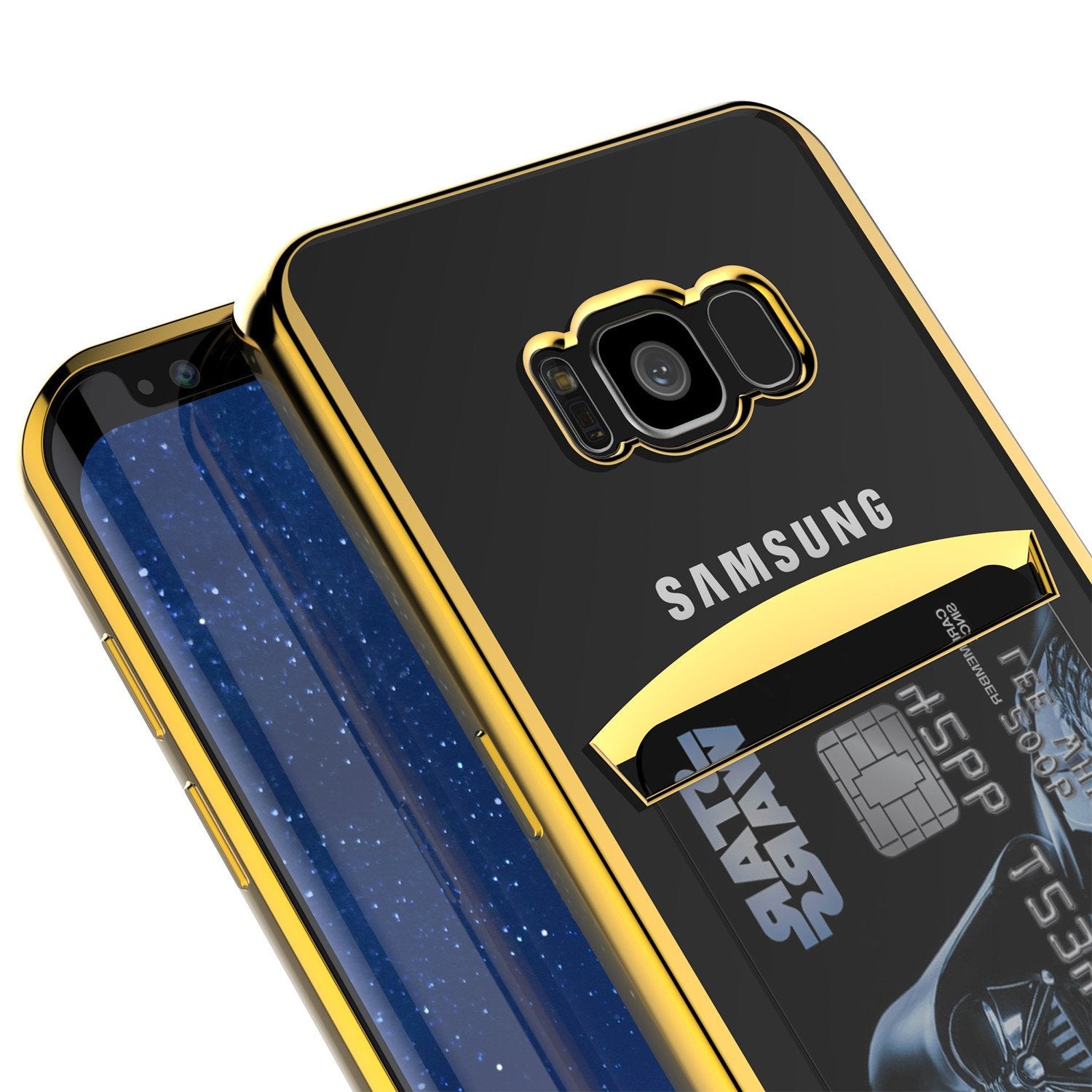 Galaxy S8 Plus Case, PUNKCASEÂ® LUCID Gold Series | Card Slot | SHIELD Screen Protector | Ultra fit