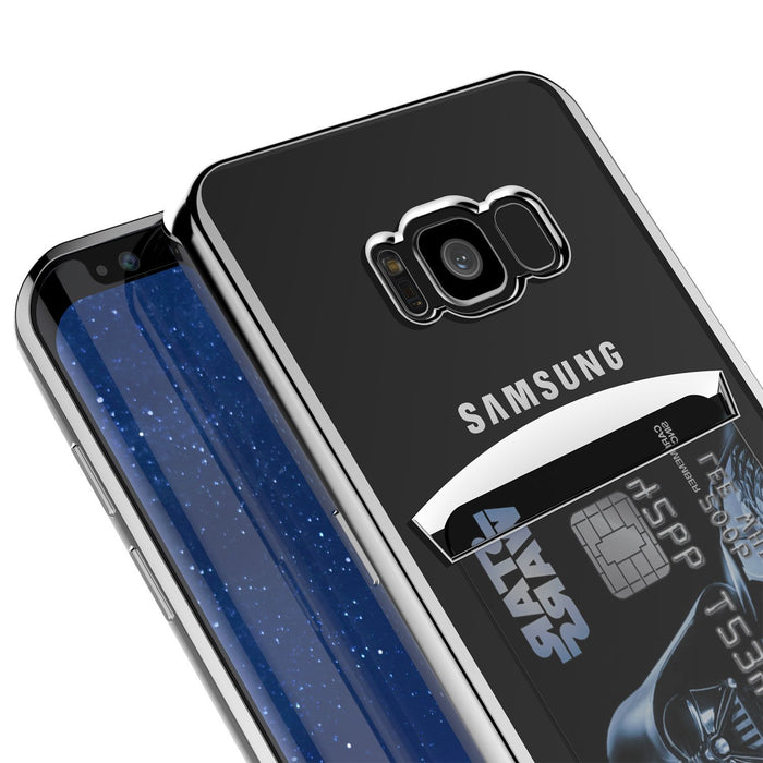 Galaxy S8 Plus Case, PUNKCASEÂ® LUCID Silver Series | Card Slot | SHIELD Screen Protector | Ultra fit