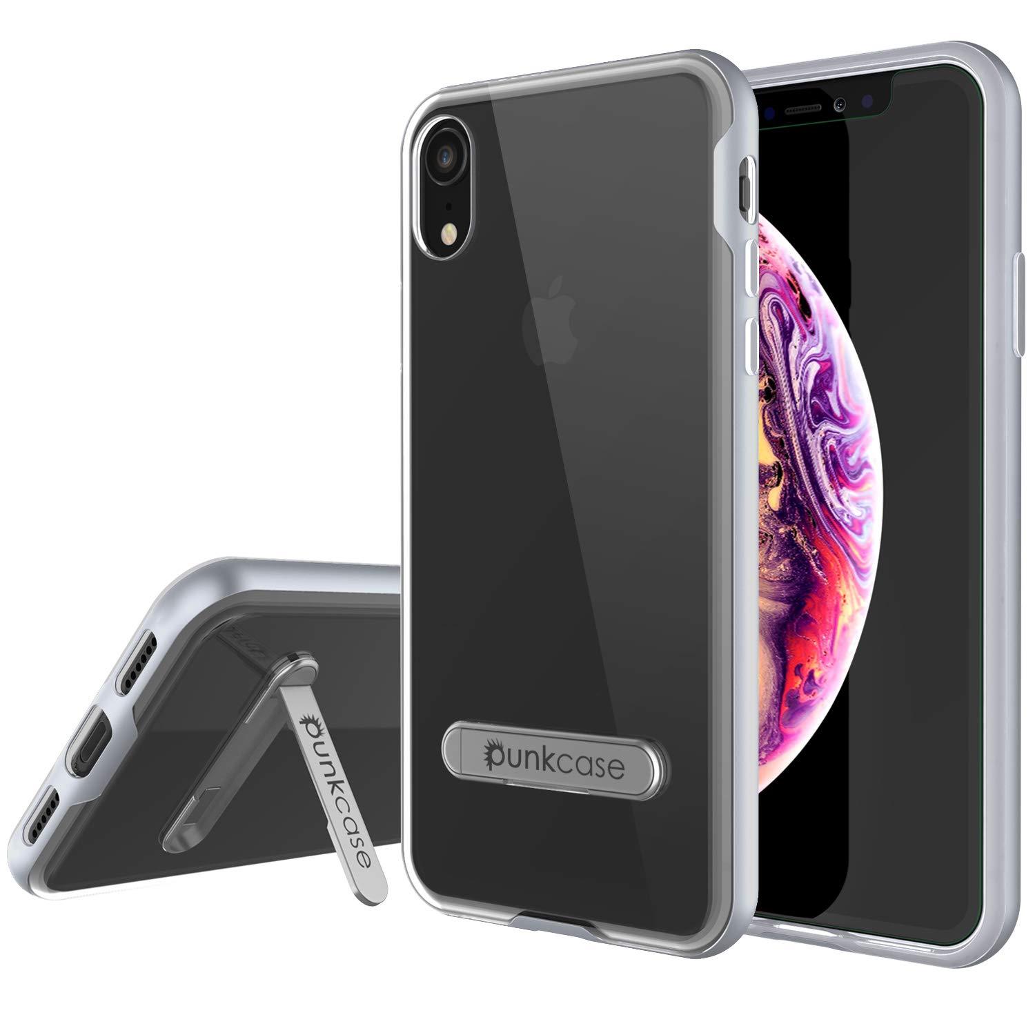 iPhone XR Case, PUNKcase [LUCID 3.0 Series] [Slim Fit] Armor Cover w/ Integrated Screen Protector [Silver]