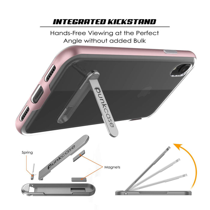 iPhone XR Case, PUNKcase [LUCID 3.0 Series] [Slim Fit] Armor Cover w/ Integrated Screen Protector [Rose Gold]