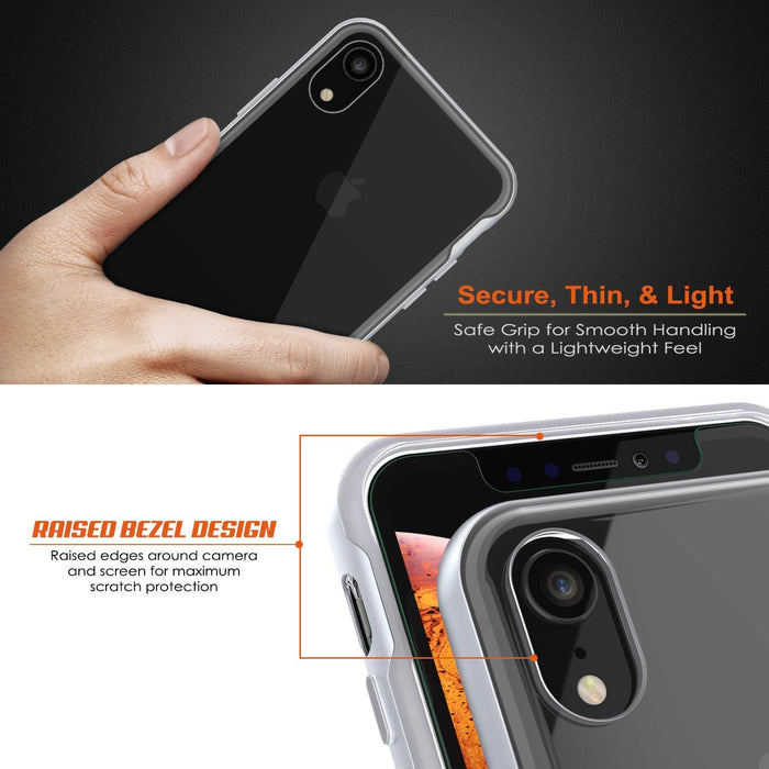 iPhone XR Case, PUNKcase [LUCID 3.0 Series] [Slim Fit] Armor Cover w/ Integrated Screen Protector [Silver]