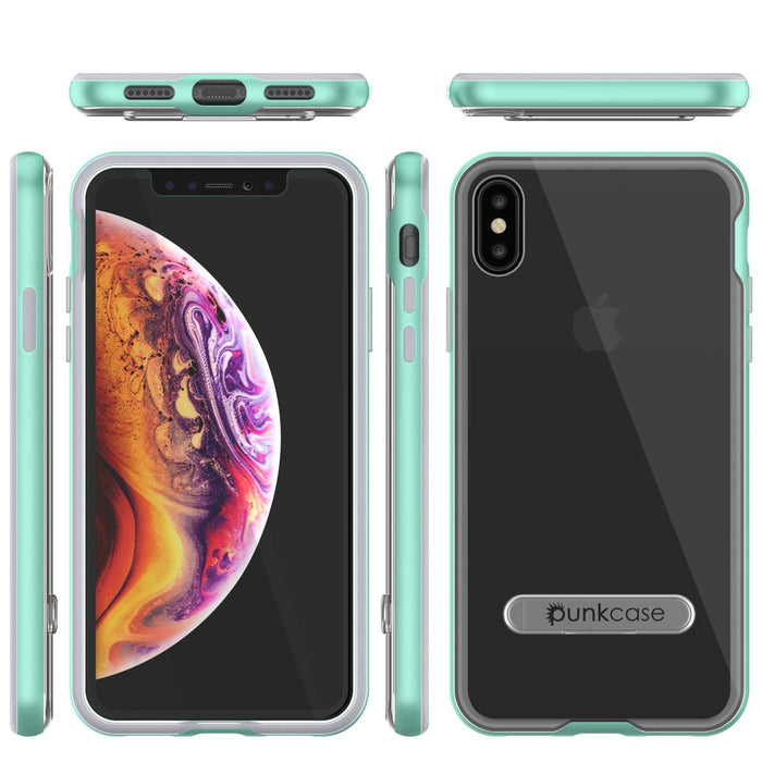 iPhone XS Max Case, PUNKcase [LUCID 3.0 Series] [Slim Fit] Armor Cover w/ Integrated Screen Protector [Teal]
